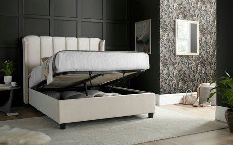 Aurora -  Upholstered Velvet Ottoman Bed - Bickfords