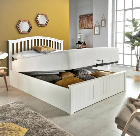 Grayson - White Wooden Ottoman Bed Image 1