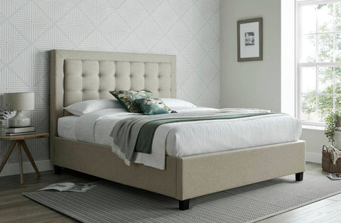 Brandon - Buttoned Fabric Ottoman Bed Image 2