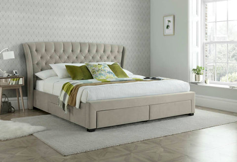 Newton - Upholstered Velvet Storage Bed Image 2