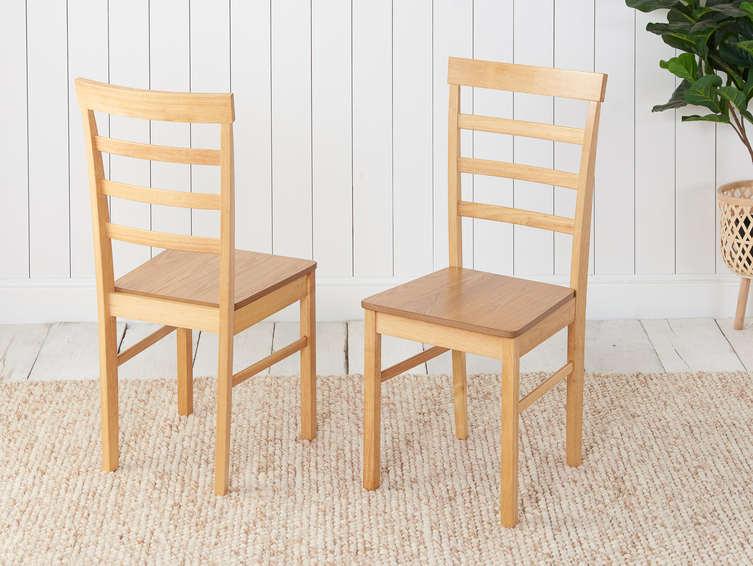Pair of Upton Ladder Back Chairs - Bickfords