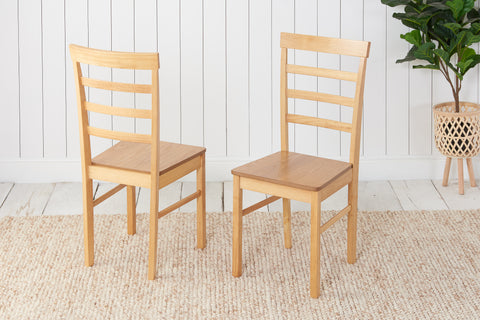 Pair of Upton Ladder Back Chairs Image 2