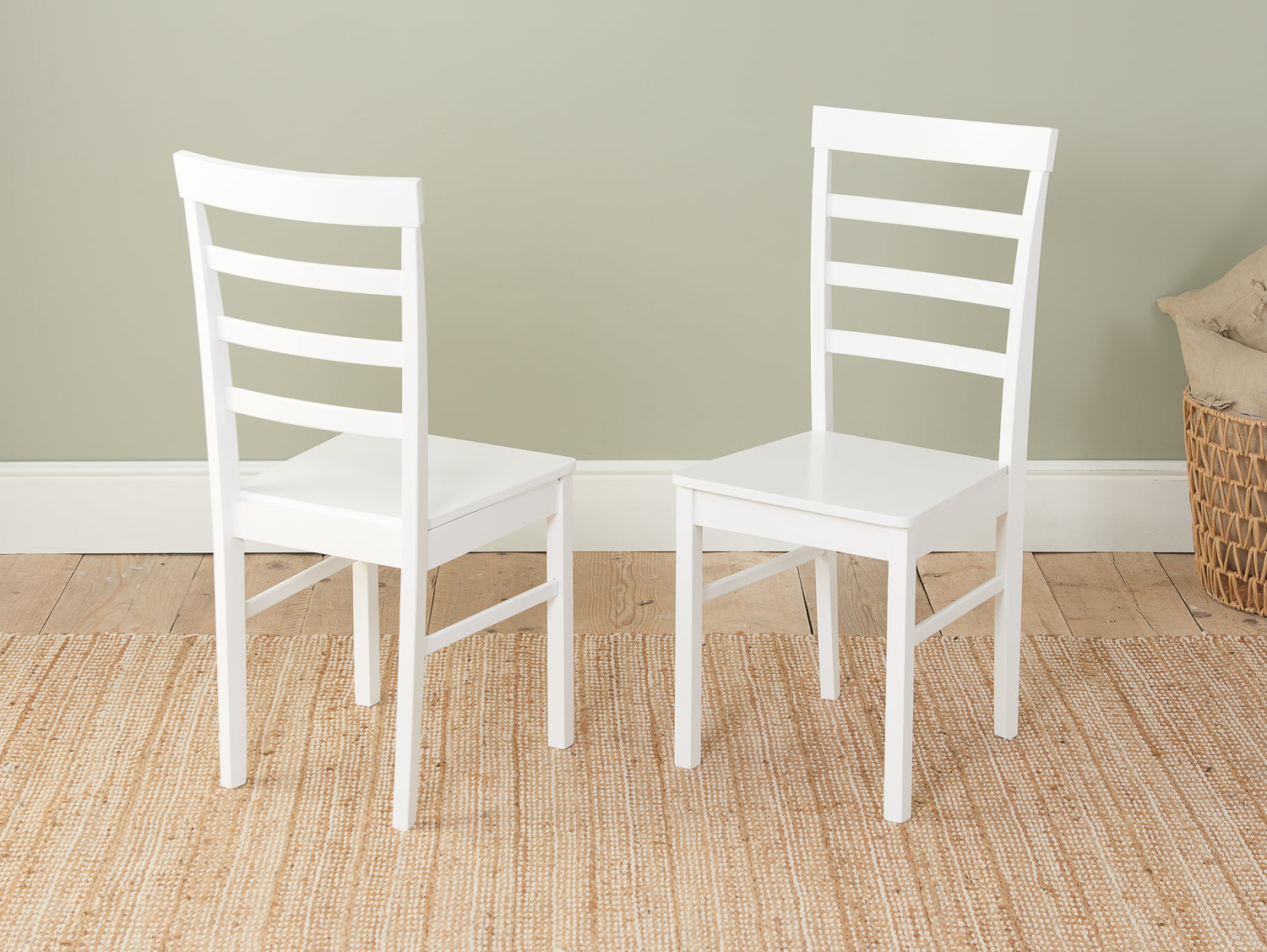Pair of Upton Ladder Back Chairs - Bickfords