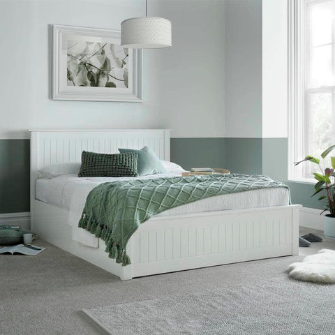 Dawson - White Wooden Ottoman Bed Image 2