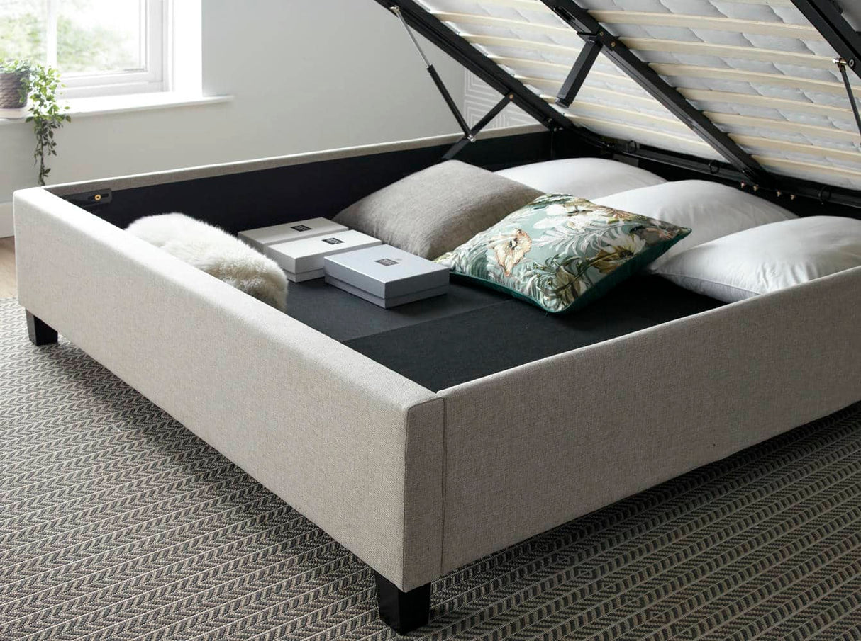 Brandon - Buttoned Fabric Ottoman Bed - Bickfords