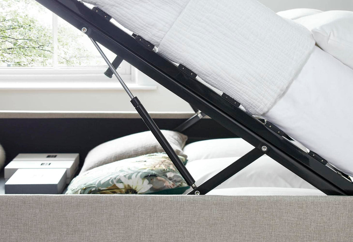 Brandon - Buttoned Fabric Ottoman Bed - Bickfords