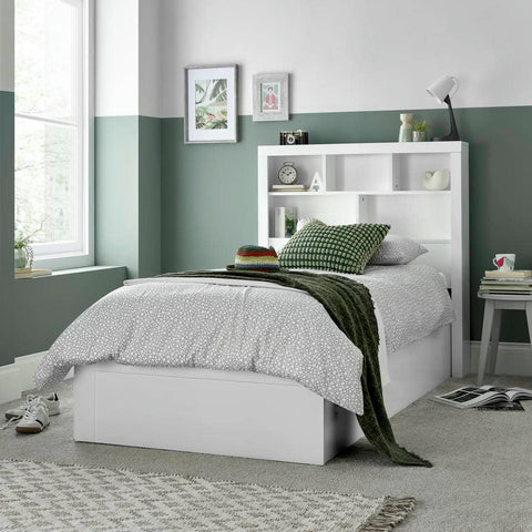 Oscar - White Wooden Ottoman Storage Bed Image 3