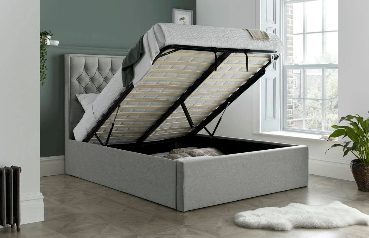 Wilson - Upholstered Fabric Ottoman Bed Frame - Bickfords