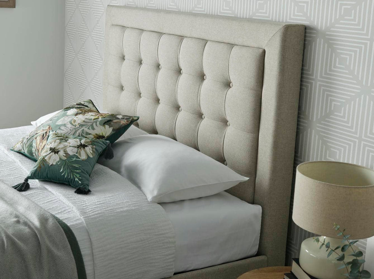 Brandon - Buttoned Fabric Ottoman Bed - Bickfords