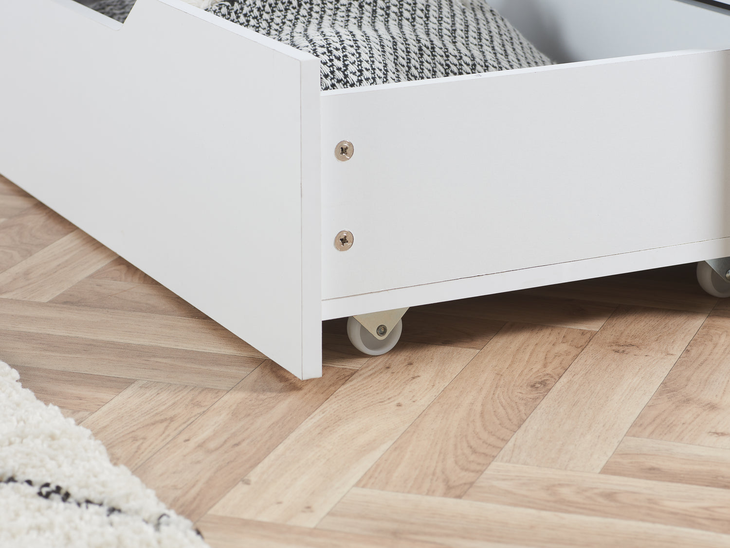 Alfie - White Wooden Storage Bed Frame - Bickfords