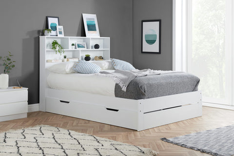 Alfie - White Wooden Storage Bed Frame Image 2