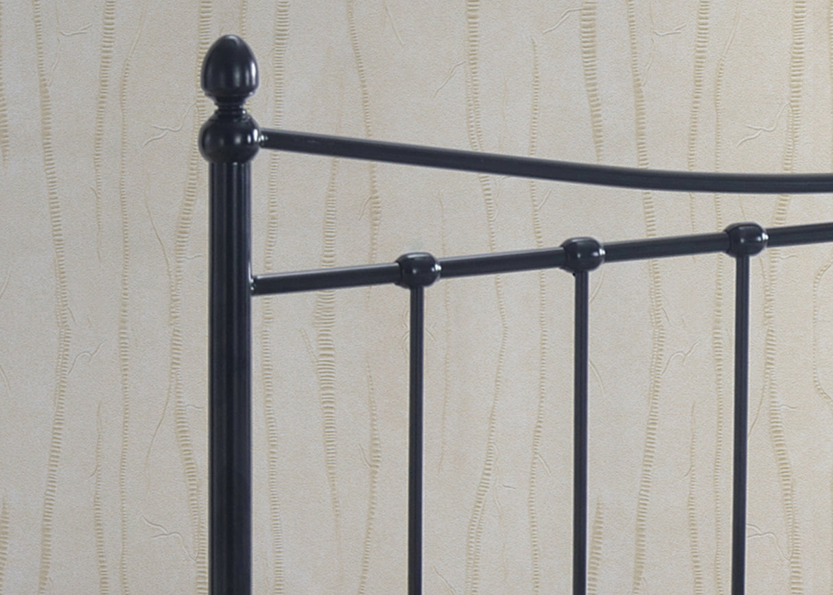 Alderwood - Victorian Style Black Metal Bed Frame with Sprung Slats