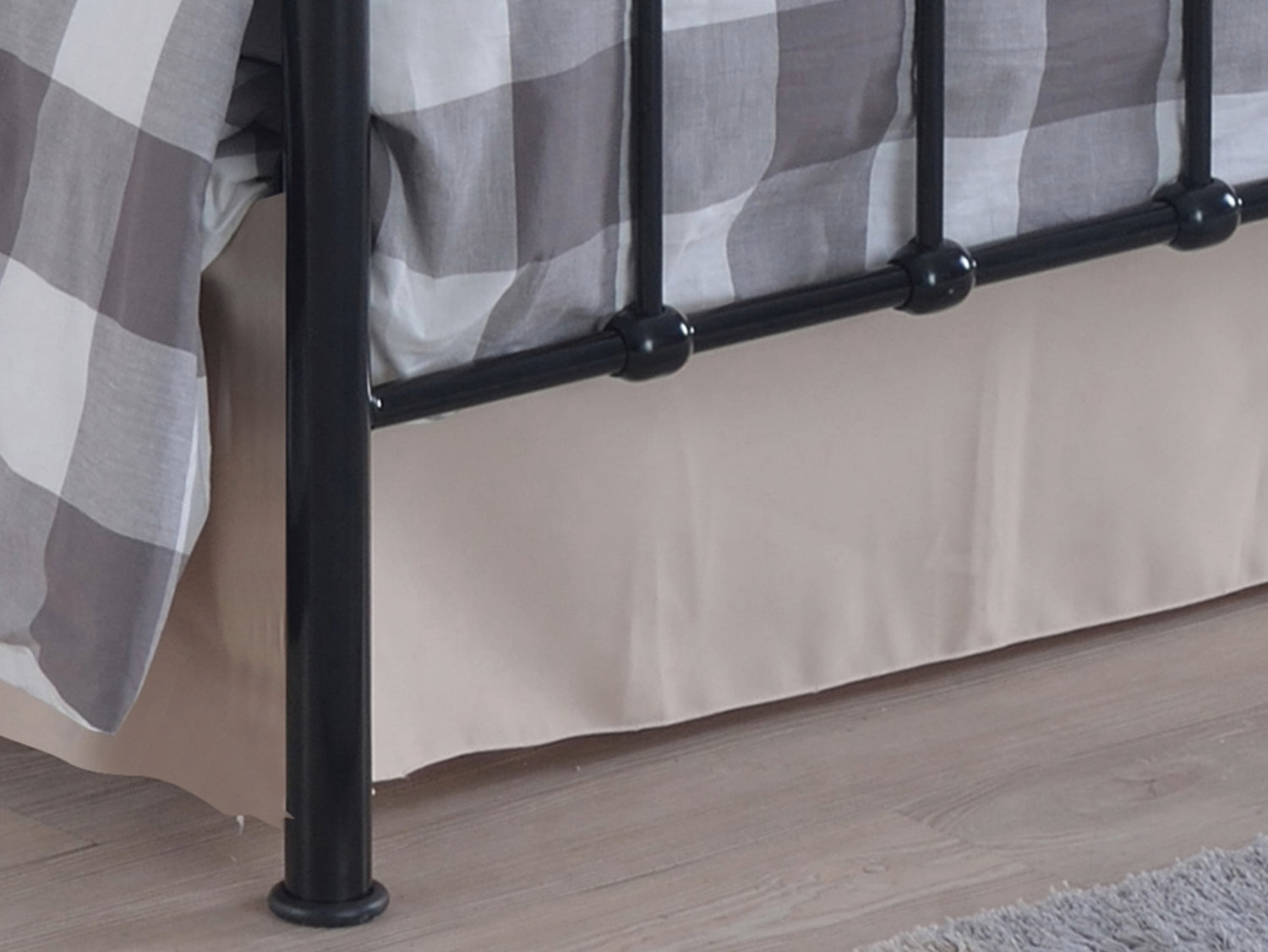 Alderwood - Victorian Style Black Metal Bed Frame with Sprung Slats