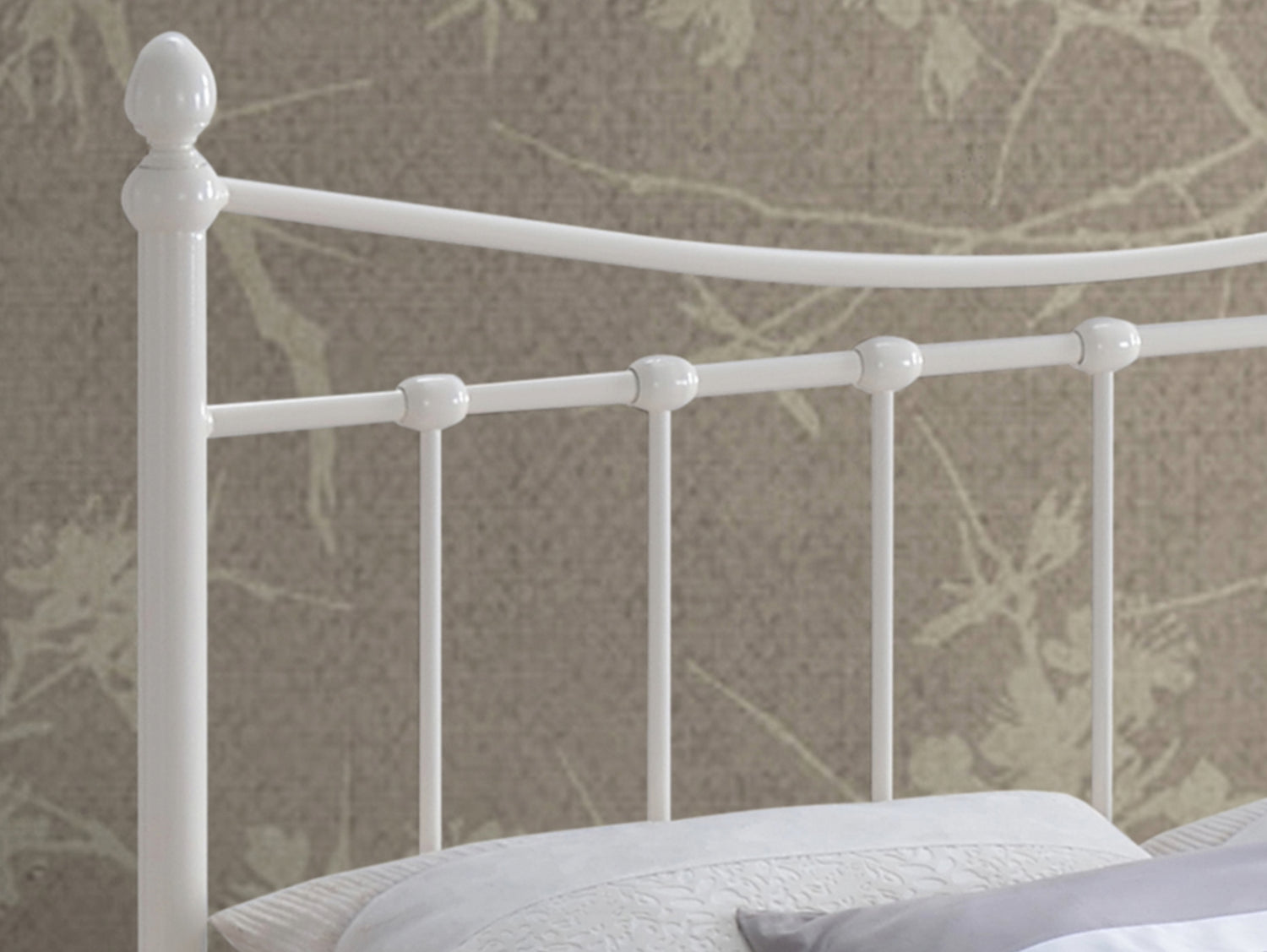 Alderwood - Victorian Style Black Metal Bed Frame with Sprung Slats