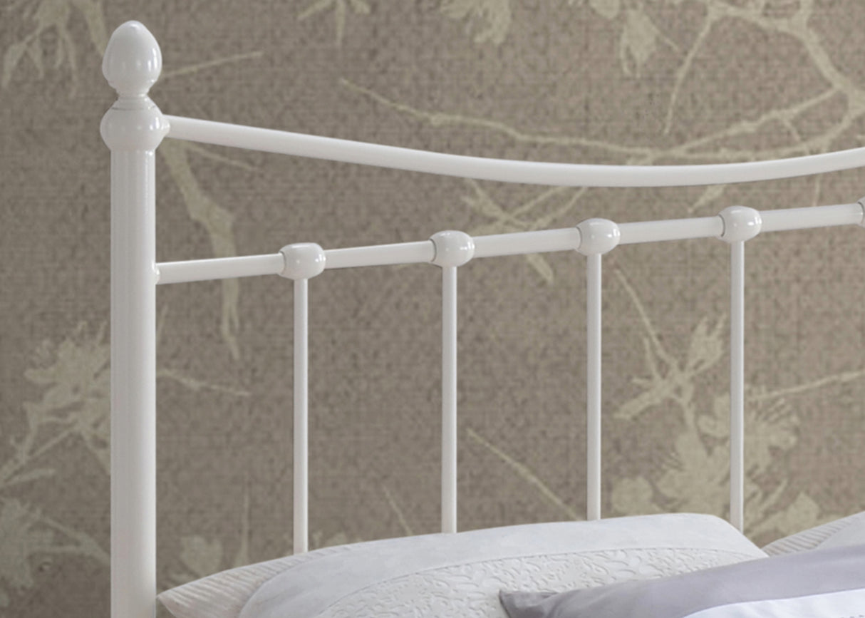 Alderwood - Victorian Style Black Metal Bed Frame with Sprung Slats