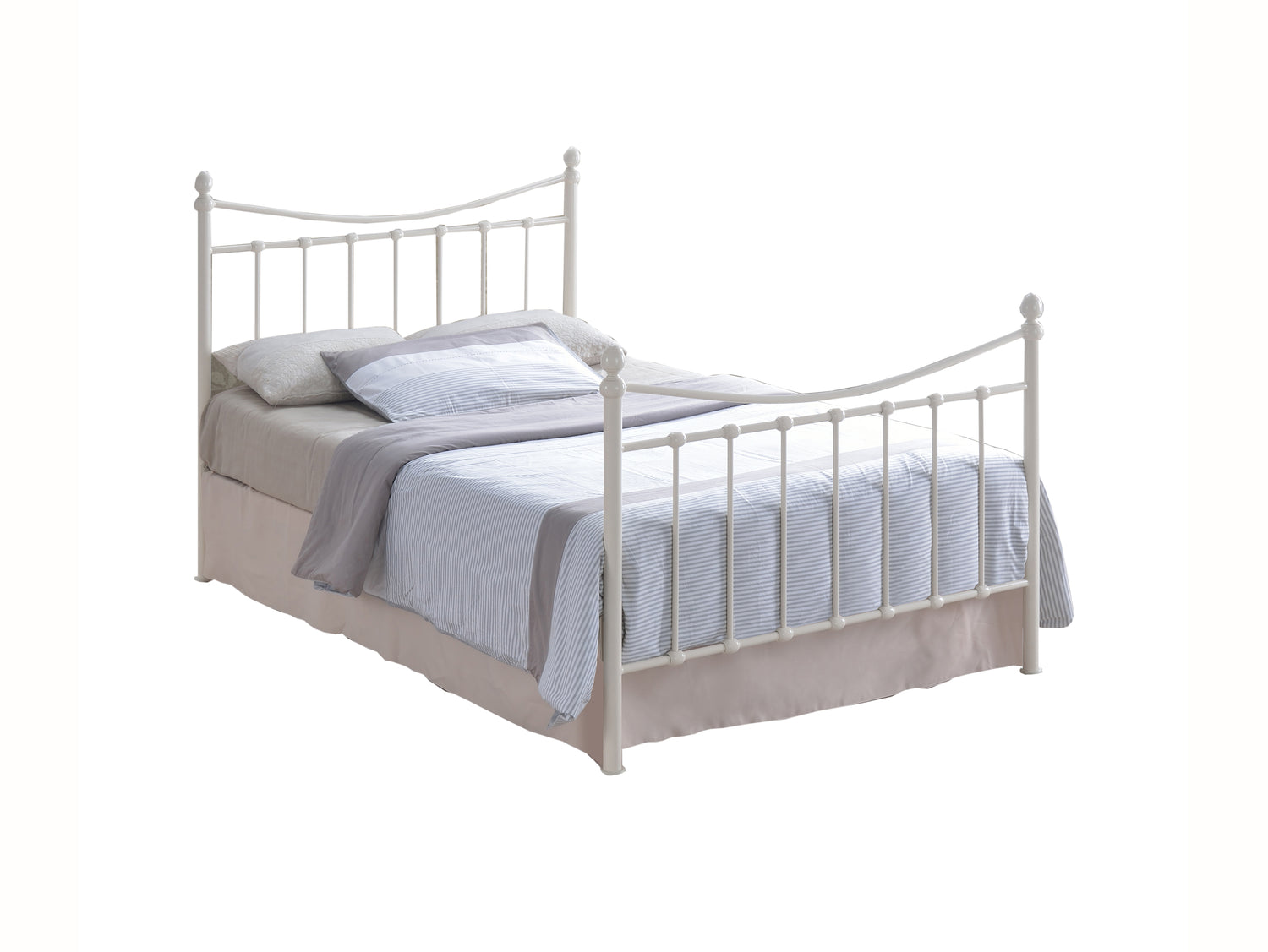 Alderwood - Victorian Style Black Metal Bed Frame with Sprung Slats