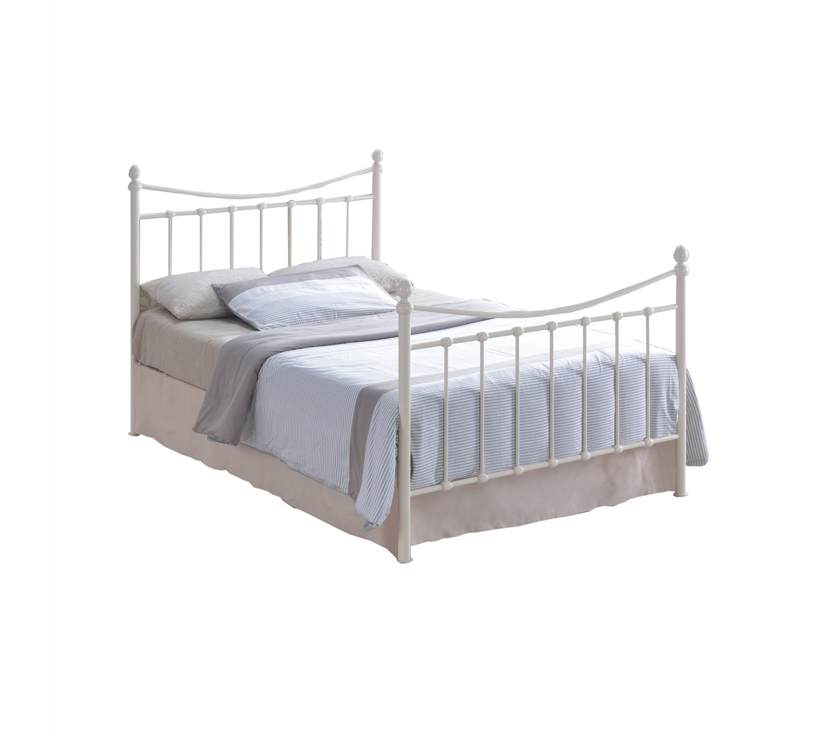 Alderwood - Victorian Style Black Metal Bed Frame with Sprung Slats