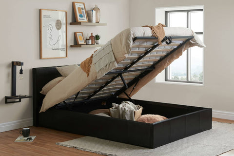 Berlin - Faux Leather Ottoman Bed Image 1