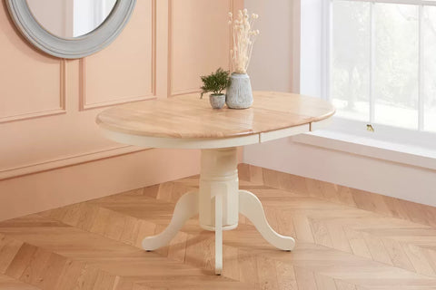 Chatsworth Round Extending Dining Table With 6 Chairs Image 3