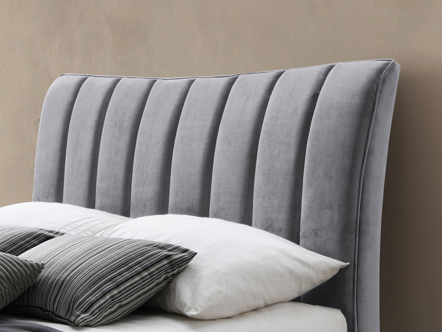 Clover - Upholstered Velvet Fabric Bed - Bickfords