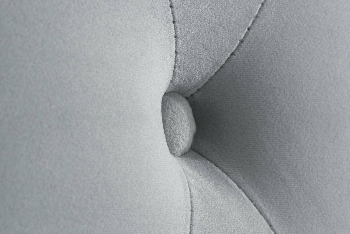 Colorado - Grey Velvet Fabric Sleigh Bed Frame - Bickfords