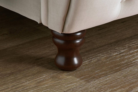 Copenhagen - Velvet Fabric Scroll Sleigh Bed Image 3