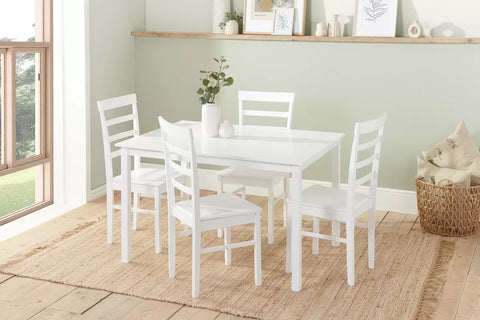 Cottesmore Rectangle Dining Table With 4 Upton Chairs Image 3