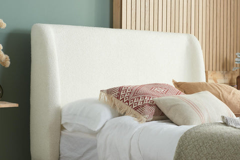 Halfden - Upholstered Bouclé Ottoman Bed Image 3