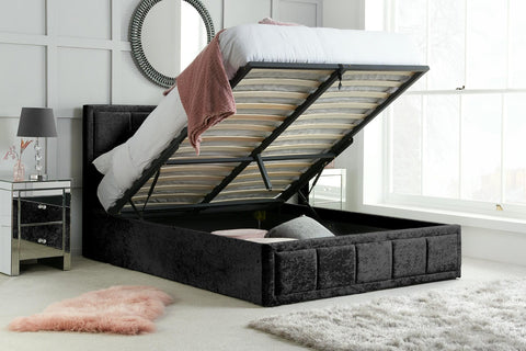 Hannover - Upholstered Fabric Ottoman Bed Image 1