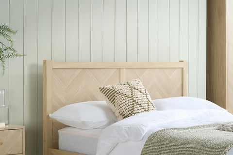 Herringford - Herringbone Wooden Bed Image 1