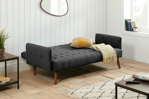 Hudson - Dark Grey Fabric - Sofa Bed Image 1