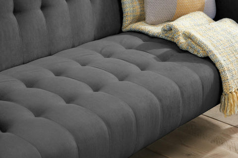 Hudson - Dark Grey Fabric - Sofa Bed Image 3