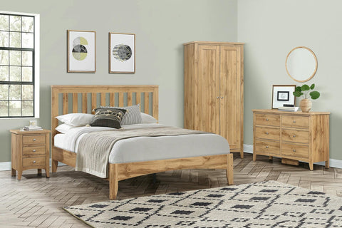 Hampstead - Oak Finish Wooden Bed Frame Image 2