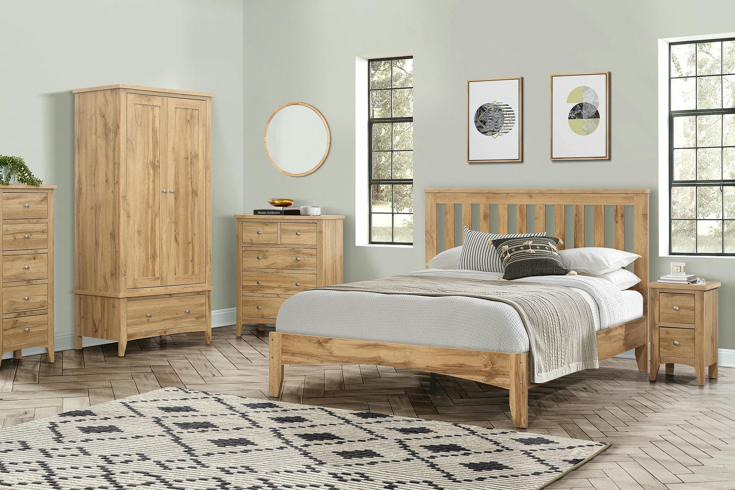 Hampstead - Oak Finish Wooden Bed Frame - Bickfords