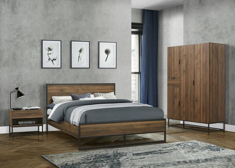 Houston - Walnut Wooden Bed Frame Image 2