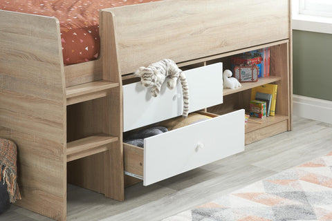 Leyton - Wooden Kids Cabin Storage Bed Image 1