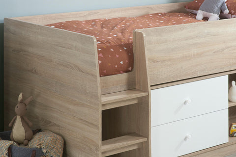 Leyton - Wooden Kids Cabin Storage Bed Image 3