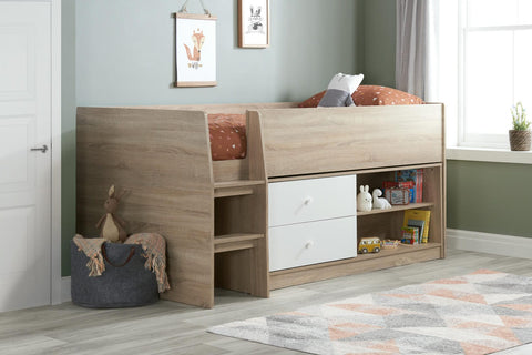Leyton - Wooden Kids Cabin Storage Bed Image 2