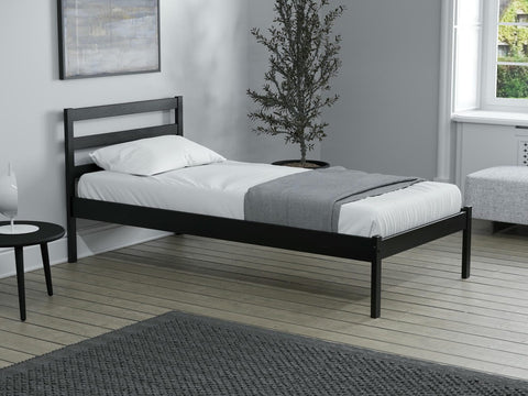 Luka - Black Wooden Bed Frame Image 1