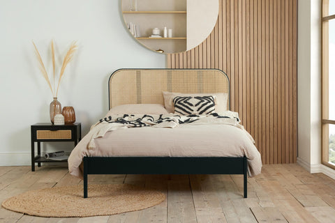 Margot - Wooden Rattan Bed Frame Image 3