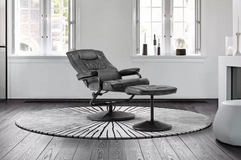 Memphis Swivel Chair and Footstool Image 1