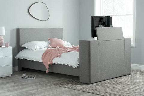 Plaza - Upholstered Fabric TV Bed Frame Image 2