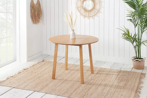 Pickworth Round Dining Table With 2 Upton Chairs Image 3