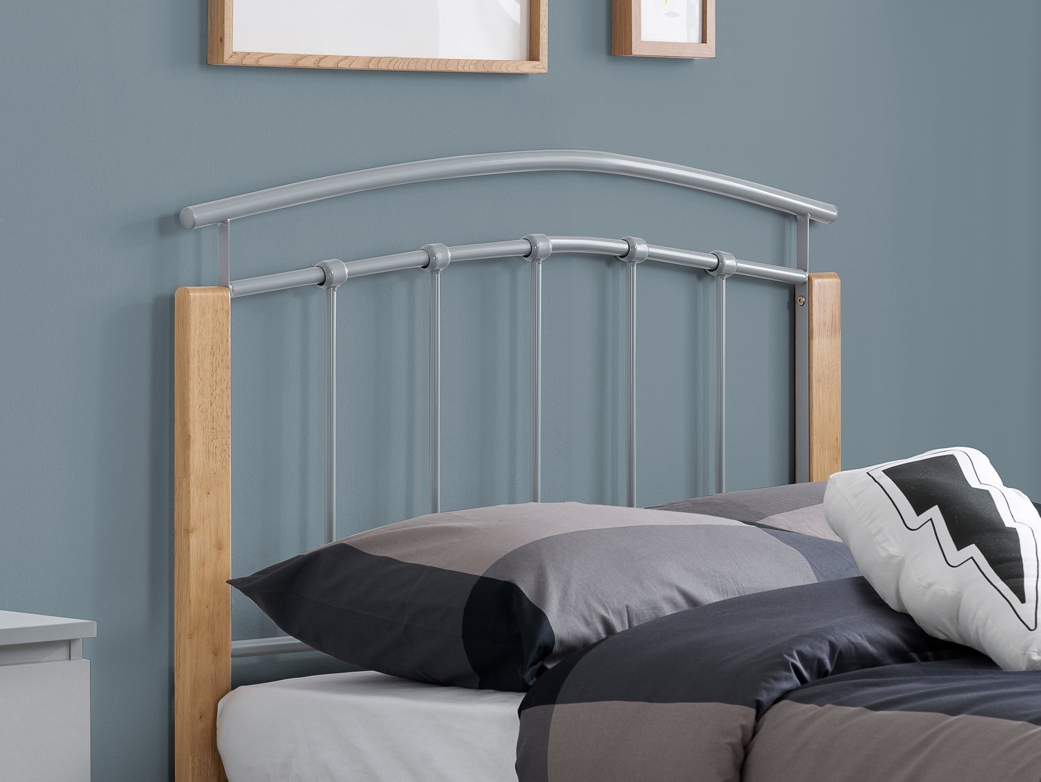 Tetras - Silver Metal Bed Frame - Bickfords