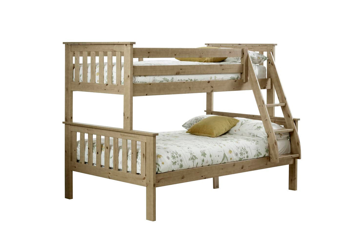Carra -  Solid Pine Wooden Triple Sleeper Bed - Bickfords