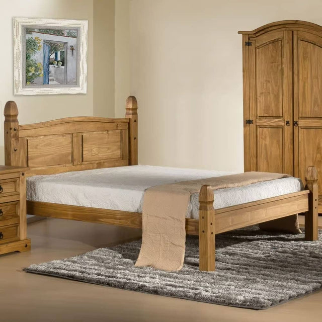 Corona - Low Foot End - Waxed Solid Pine Wooden Bed - Bickfords
