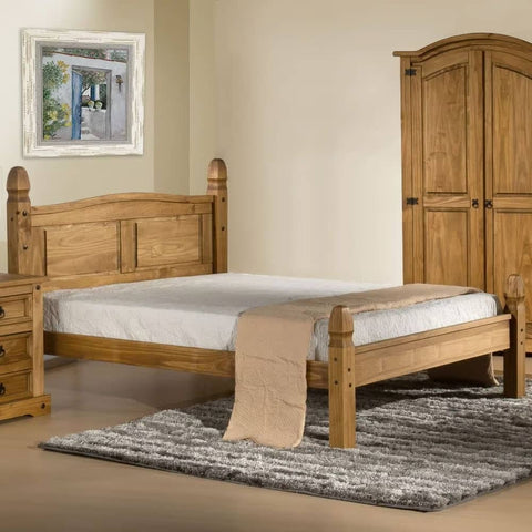 Corona - Low Foot - Waxed Solid Pine Bed Image 2