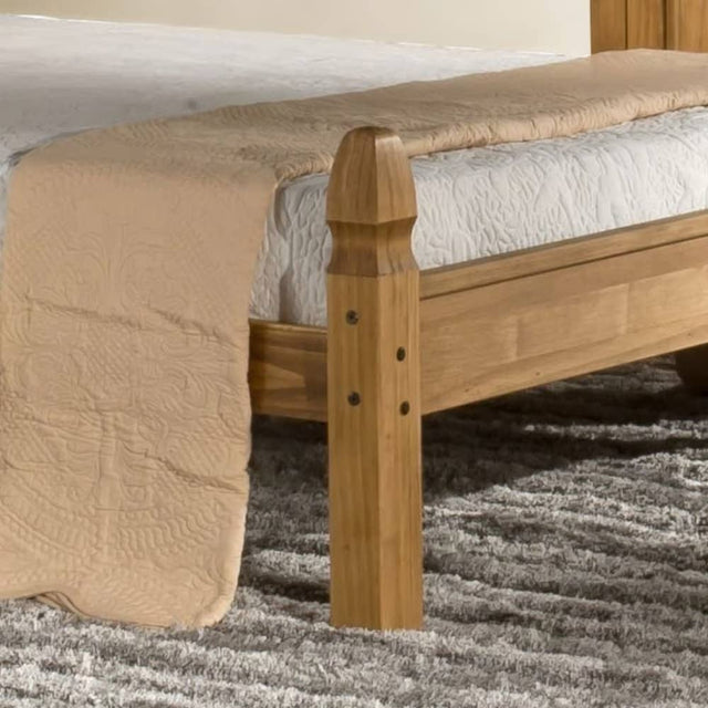 Corona - Low Foot End - Waxed Solid Pine Wooden Bed - Bickfords