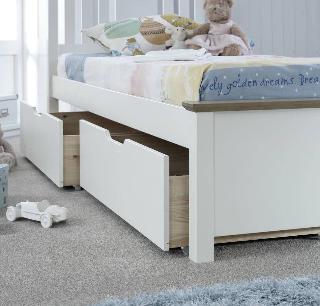 Chester - White Wooden Storage Bed Frame - Bickfords