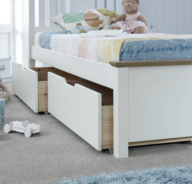 Chester - White Wooden Storage Bed Frame - Bickfords